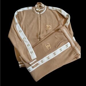 Chanel Tan Tracksuit
